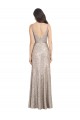 Argent Fourreau Col V Paillette Paillettes Scintillantes Longue Formelles Robes demoiselle d'honneur / Robes de soirée / Robes de bal à Bas Prix