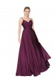 Baie sauvage Trapèze Bretelles spaghetti Crêpe Stretch Longue Formelles Robes demoiselle d'honneur / Robes de soirée / Robes de bal à Bas Prix