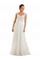 Blanc Fourreau Mousseline Dentelle Robes de mariée à Bas Prix
