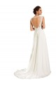 Blanc Fourreau Mousseline Dentelle Robes de mariée à Bas Prix
