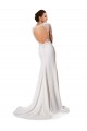 Blanc Fourreau Mousseline Dentelle Robes de mariée à Bas Prix