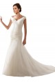 Blanc Fourreau Épaule Dénudée Tulle Robes de mariée à Bas Prix