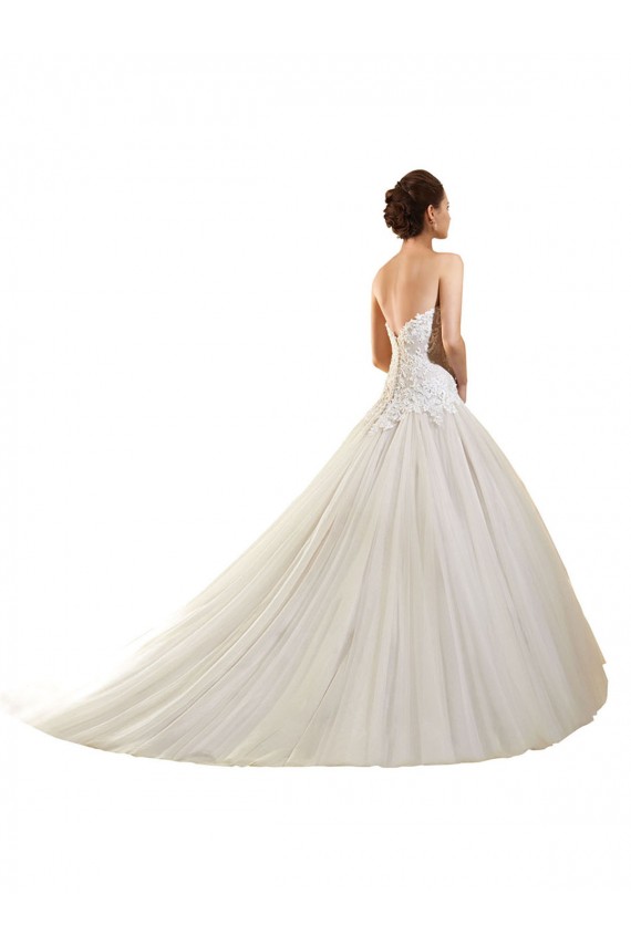 Blanc Princesse Tulle Dentelle Robes de mariée à Bas Prix