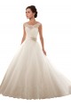 Blanc Princesse Épaule Dénudée Tulle Dentelle Robes de mariée à Bas Prix