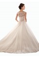 Blanc Princesse Épaule Dénudée Tulle Dentelle Robes de mariée à Bas Prix