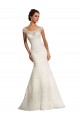 Blanc Sirène Bateau Dentelle Robes de mariée à Bas Prix