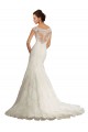 Blanc Sirène Bateau Dentelle Robes de mariée à Bas Prix