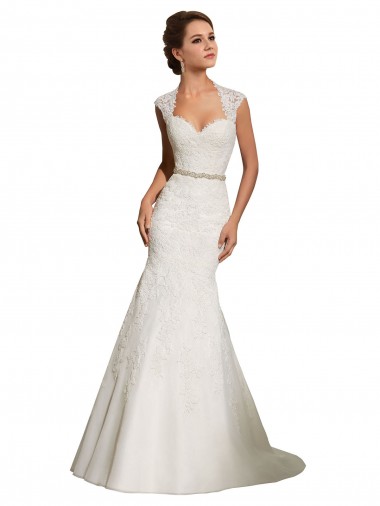 Blanc Sirène Tulle Dentelle Robes de mariée à Bas Prix