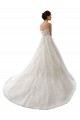 Blanc Trapèze Tulle Dentelle Robes de mariée à Bas Prix