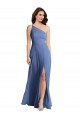 Bleu Windsor Trapèze Mousseline Longue Formelles Robes demoiselle d'honneur / Robes de soirée à Bas Prix