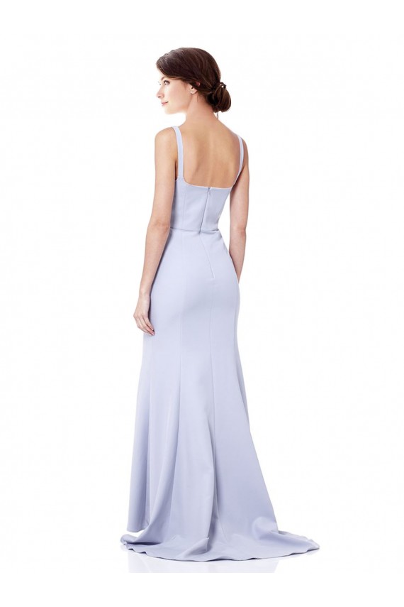 Bleu ciel clair Sirène Bretelles spaghetti Crêpe Stretch Longue Formelles Robes demoiselle d'honneur / Robes de soirée / Robes de bal à Bas Prix