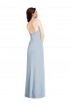 Bleu ciel clair Trapèze Sans bretelle Crêpe Stretch Longue Formelles Robes demoiselle d'honneur / Robes de soirée / Robes de bal à Bas Prix