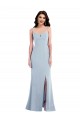 Bleu ciel clair Trompette Bretelles spaghetti Crêpe Stretch Longue Formelles Robes demoiselle d'honneur / Robes de soirée / Robes de bal à Bas Prix