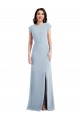 Bleu ciel clair Trompette Crêpe Stretch Longue Formelles Robes demoiselle d'honneur / Robes de soirée / Robes de bal à Bas Prix