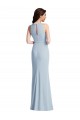 Bleu ciel clair Trompette Licou Crêpe Stretch Longue Robes demoiselle d'honneur / Robes de bal à Bas Prix