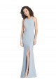 Bleu ciel clair Trompette Licou Crêpe Stretch Longue Robes demoiselle d'honneur / Robes de bal à Bas Prix