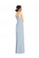 Bleu ciel clair Trompette Épaule Dénudée Crêpe Stretch Longue Formelles Robes demoiselle d'honneur / Robes de soirée / Robes de bal à Bas Prix