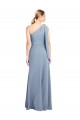Bleu fumée Fourreau Crêpe Stretch Longue Formelles Robes demoiselle d'honneur / Robes de soirée / Robes de bal à Bas Prix