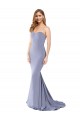 Bleu fumée Sirène Sans bretelle Crêpe Stretch Longue Formelles Robes demoiselle d'honneur / Robes de soirée / Robes de bal à Bas Prix