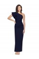 Bleu marine foncé Fourreau Crêpe Stretch Longue Formelles Robes demoiselle d'honneur / Robes de soirée / Robes de bal à Bas Prix