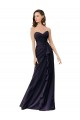 Bleu marine foncé Fourreau Mousseline Longue Robes demoiselle d'honneur à Bas Prix