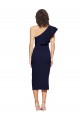 Bleu marine foncé Fourreau midi Crêpe Stretch Courte Robes demoiselle d'honneur / Robes de soirée / Robes de cocktail à Bas Prix