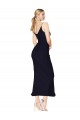 Bleu marine foncé Sirène Col V Mousseline Courte Robes demoiselle d'honneur / Robes de soirée / Robes de cocktail à Bas Prix