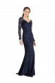 Bleu marine foncé Sirène Dentelle Longue Robes demoiselle d'honneur / Robes de bal à Bas Prix