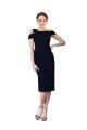 Bleu marine foncé Sirène Épaule Dénudée Crêpe Stretch Courte Robes demoiselle d'honneur / Robes de soirée / Robes de cocktail à Bas Prix