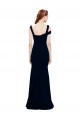 Bleu marine foncé Sirène Épaule Dénudée Crêpe Stretch Longue Formelles Robes demoiselle d'honneur / Robes de soirée / Robes de bal à Bas Prix