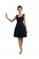Bleu marine foncé Trapèze Dentelle Courte Robes demoiselle d'honneur / Robes de cocktail à Bas Prix