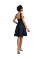 Bleu marine foncé Trapèze Dentelle Courte Robes demoiselle d'honneur / Robes de cocktail à Bas Prix