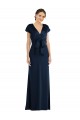 Bleu marine foncé Trompette Épaule Dénudée Crêpe Stretch Longue Formelles Robes demoiselle d'honneur / Robes de soirée / Robes de bal à Bas Prix