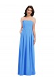 Bleu paon Trompette Sans bretelle Crêpe Stretch Longue Robes demoiselle d'honneur / Robes de bal à Bas Prix