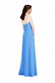 Bleu paon Trompette Sans bretelle Crêpe Stretch Longue Robes demoiselle d'honneur / Robes de bal à Bas Prix