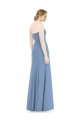 Bleu poussiéreux Sirène Sans bretelle Mousseline Longue Robes demoiselle d'honneur à Bas Prix