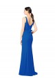 Bleu roi Fourreau Mousseline Longue Robes demoiselle d'honneur à Bas Prix
