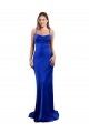 Bleu roi Fourreau Satiné Soyeux Longue Formelles Robes demoiselle d'honneur / Robes de soirée / Robes de bal à Bas Prix