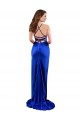 Bleu roi Fourreau Satiné Soyeux Longue Formelles Robes demoiselle d'honneur / Robes de soirée / Robes de bal à Bas Prix