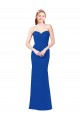 Bleu roi Trapèze Mousseline Longue Robes demoiselle d'honneur à Bas Prix