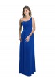 Bleu roi Trapèze Mousseline Longue Robes demoiselle d'honneur à Bas Prix