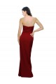 Bordeaux Fourreau Crêpe Stretch Longue Formelles Robes demoiselle d'honneur / Robes de soirée / Robes de bal à Bas Prix