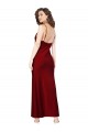 Bordeaux Fourreau Satiné Soyeux Longue Formelles Robes demoiselle d'honneur / Robes de soirée / Robes de bal à Bas Prix