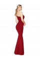 Bordeaux Sirène Col Haut Crêpe Stretch Longue Formelles Robes demoiselle d'honneur / Robes de soirée / Robes de bal à Bas Prix