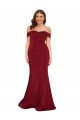 Bordeaux Sirène Épaule Dénudée Spandex Longue Formelles Robes demoiselle d'honneur / Robes de soirée / Robes de bal à Bas Prix