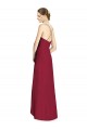Bordeaux Trapèze Bretelles spaghetti Col V Mousseline Longue Asymétrique Robes demoiselle d'honneur à Bas Prix