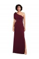 Bordeaux Trapèze Mousseline Longue Formelles Robes demoiselle d'honneur / Robes de soirée à Bas Prix