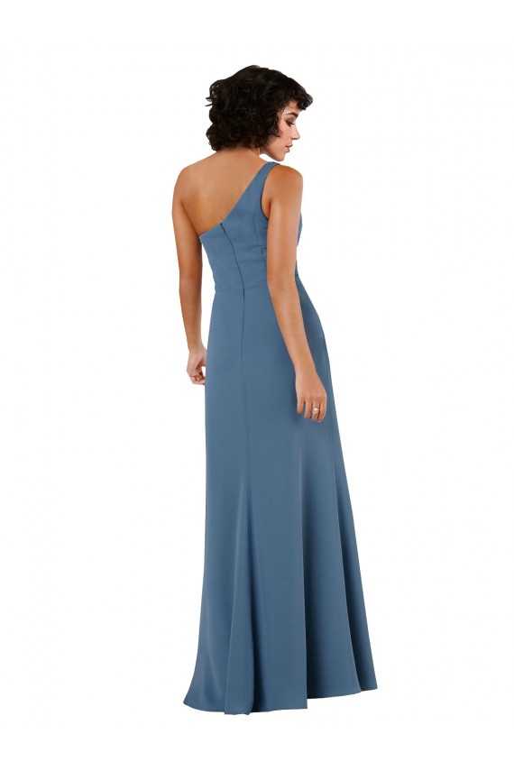 Bordeaux Trapèze Mousseline Longue Formelles Robes demoiselle d'honneur / Robes de soirée à Bas Prix