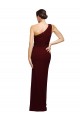 Bordeaux foncé Fourreau Crêpe Stretch Longue Formelles Robes demoiselle d'honneur / Robes de soirée / Robes de bal à Bas Prix