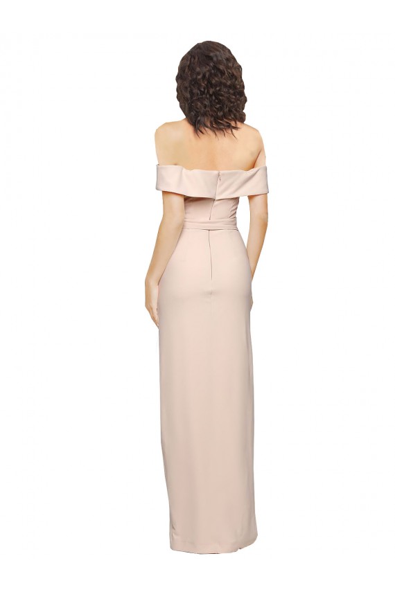 Sirène Épaule Dénudée Crêpe Stretch Longue Formelles Robes demoiselle d'honneur / Robes de soirée / Robes de bal à Bas Prix